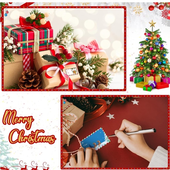 🎄60 HOLIDAY PRESENTS LABELS 2025 - assortment - Picture 5 of 5